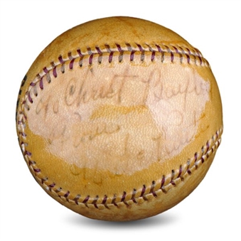 Babe Ruth Personalized and Signed Baseball
